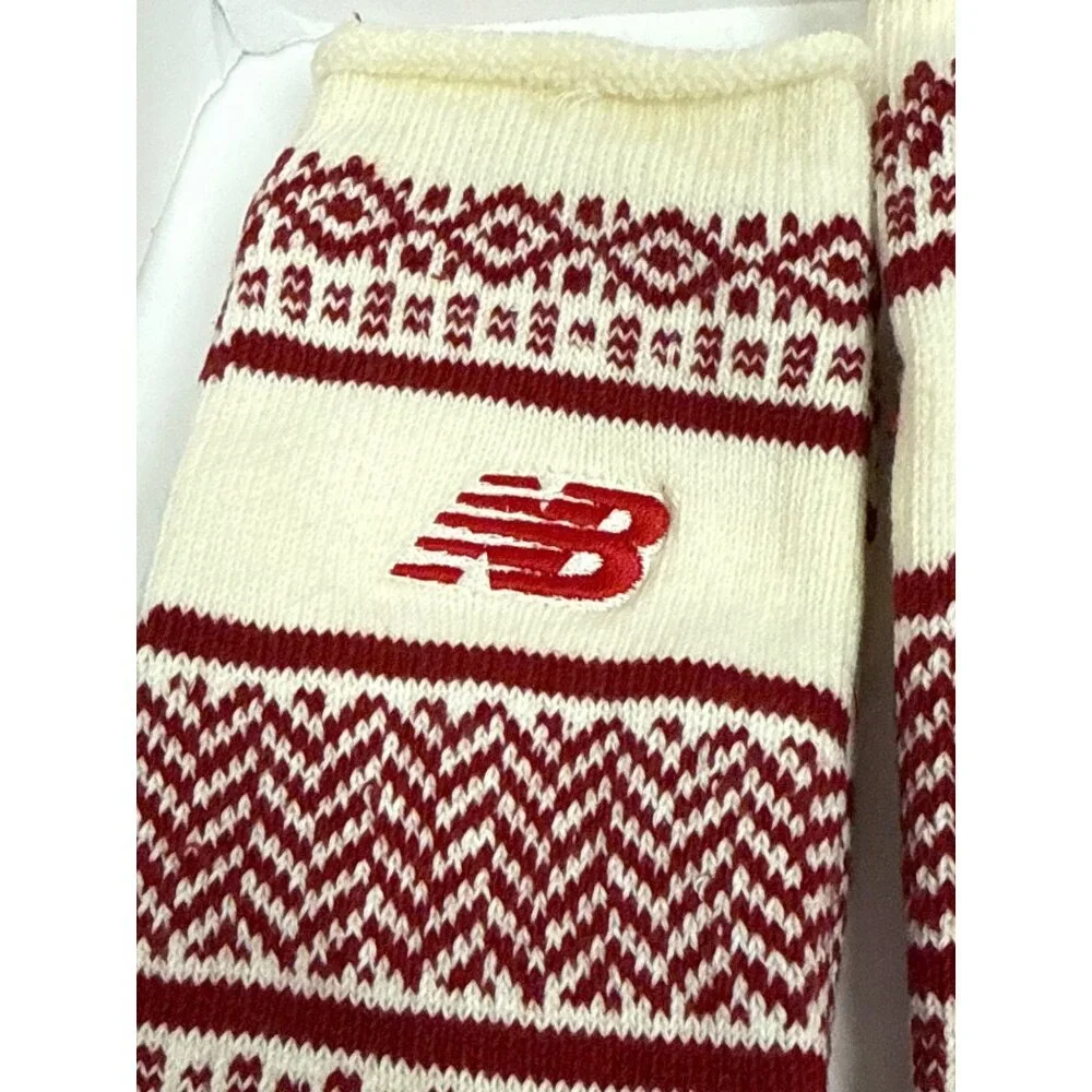 New Balance Socks Men's Holiday Red White Nordic Crew 3 Pack Medium Large NEW